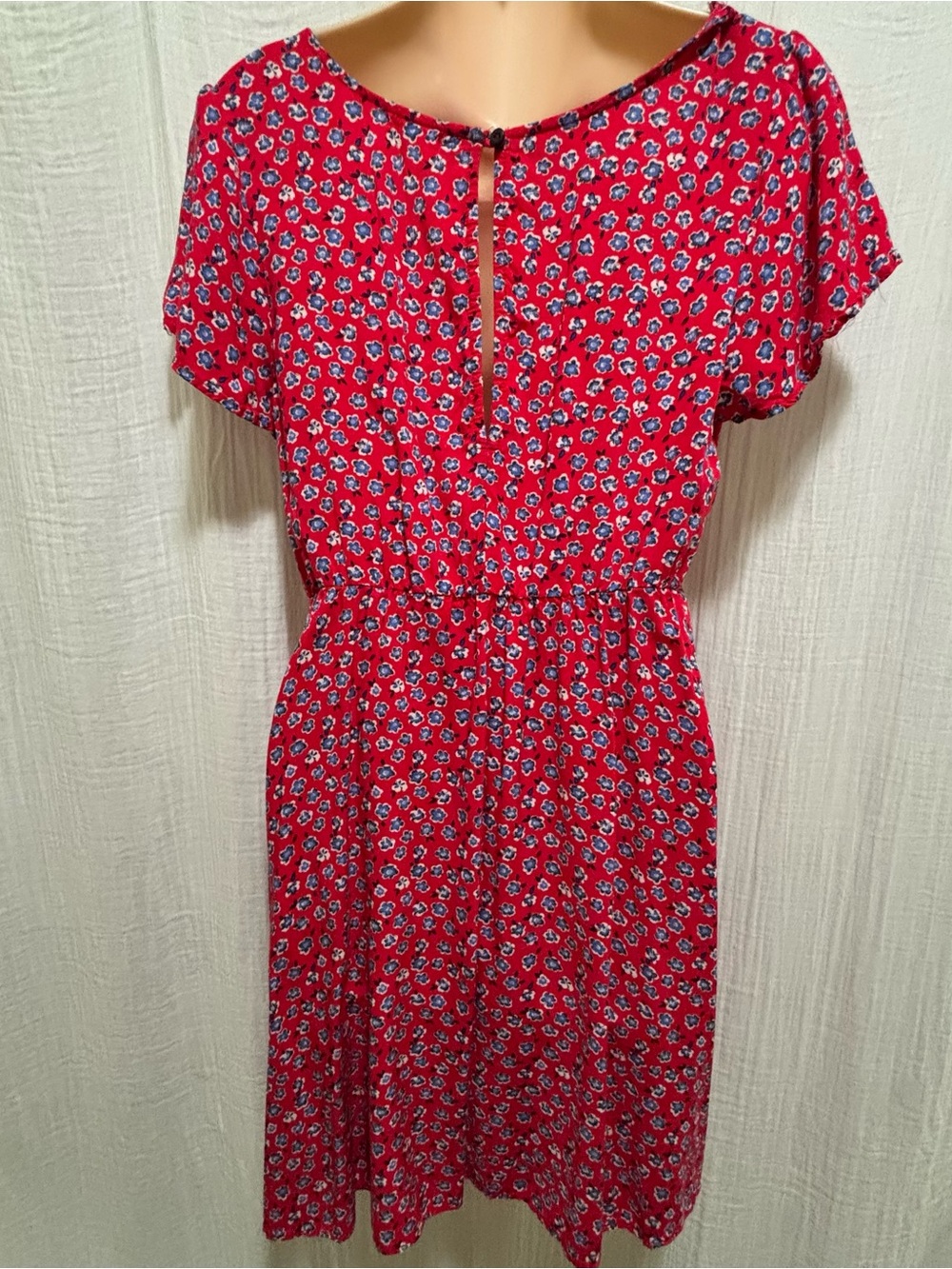Y2K Mason & Belle Medium Lyla Button up Detail floral red Dress. Size M - Picture 4 of 5